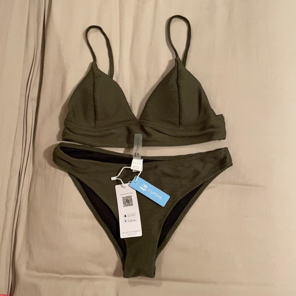 Olive green Cupshe bikini